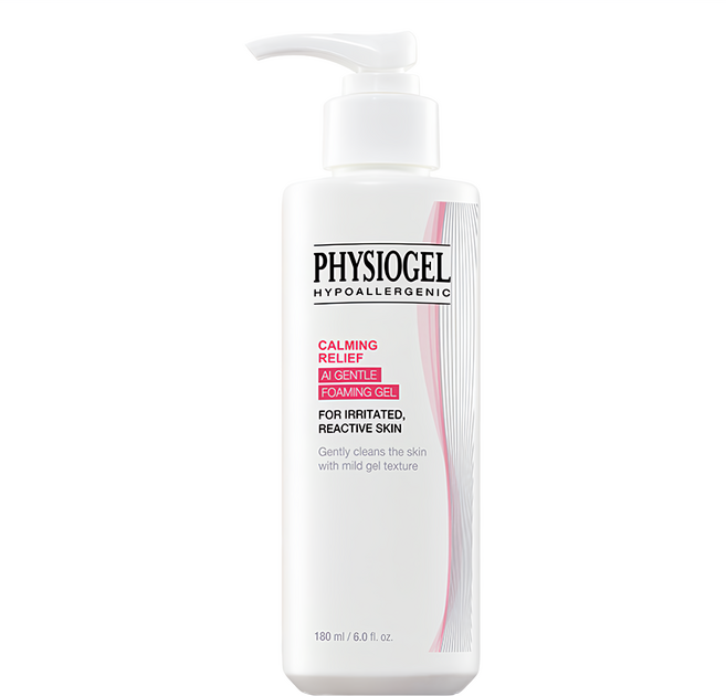 PHYSIOGEL 潔美淨 安撫修護 AI泡泡潔膚露 180ml 溫和清潔 舒緩保濕 敏感肌適用, 1瓶
