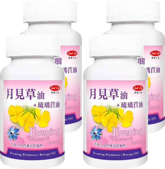 good Life 得意人生 琉璃苣月見草油, 60顆, 4罐
