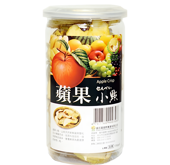 Global Garden 盛花園 蘋果脆片小點, 130g, 1罐