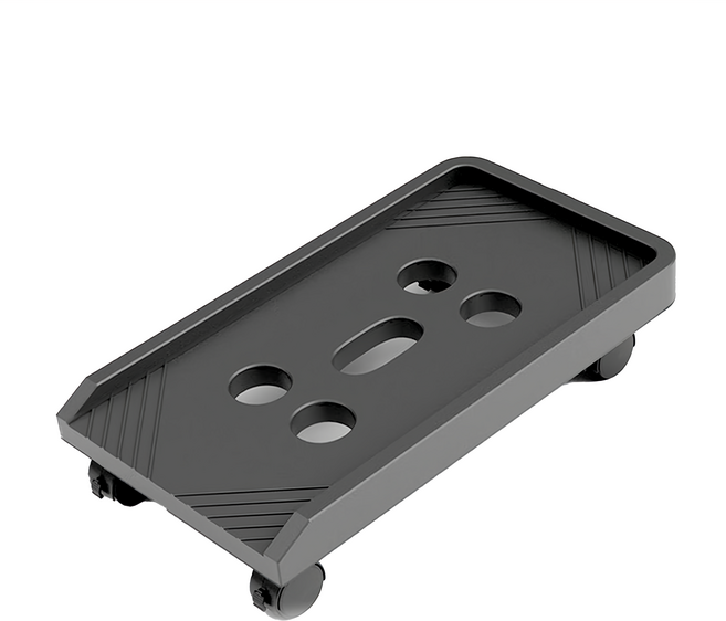 AHOYE 滾輪移動式主機架, 黑色, 1個