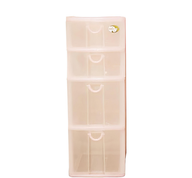 DOLEDO 2大2小桌上置物抽屜盒 Set, 4層, 粉色