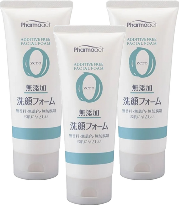 KUMANO 熊野油脂 無添加洗面乳 泡沫細膩 不使用香料、色素或防腐劑, 130g, 3條