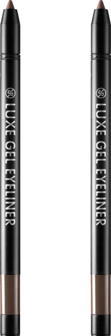 RiRe 防水不暈染亮采旋轉式眼線膠筆 0.5g, 深棕色, 2支