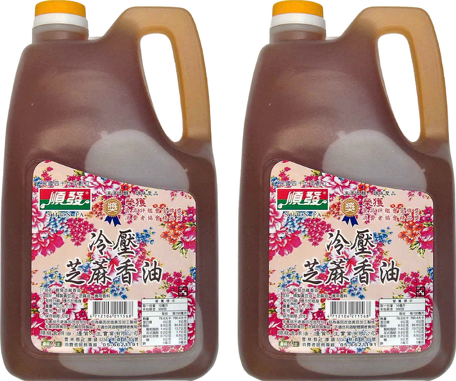順發油品 芝麻香油, 3L, 2桶
