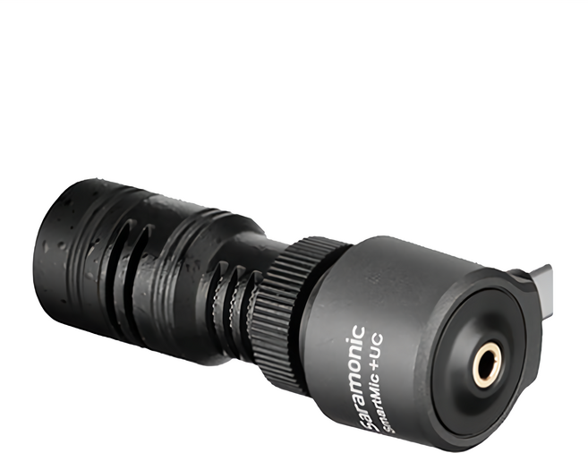 Saramonic 楓笛 智慧型手機麥克風 SmartMic + UC 超輕巧耐用 即插即用 操作簡單快捷, 黑色