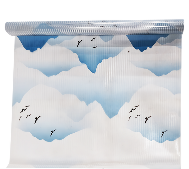 半島良品 抗UV防曬靜電貼窗貼, 雲海 藍白色