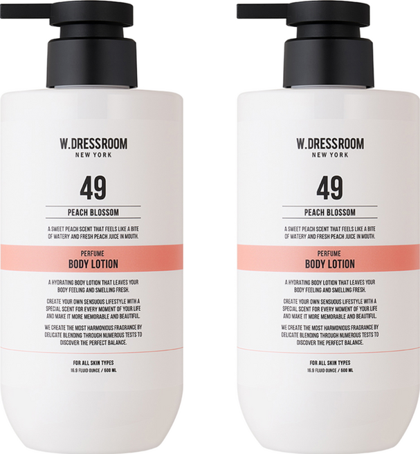 W.DRESSROOM 多麗絲 No.49 Peach Blossom 香氛身體乳液 500ml, 2瓶