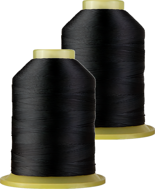 COTTONVILL 高級縫紉機線, C082 黑色, 2件