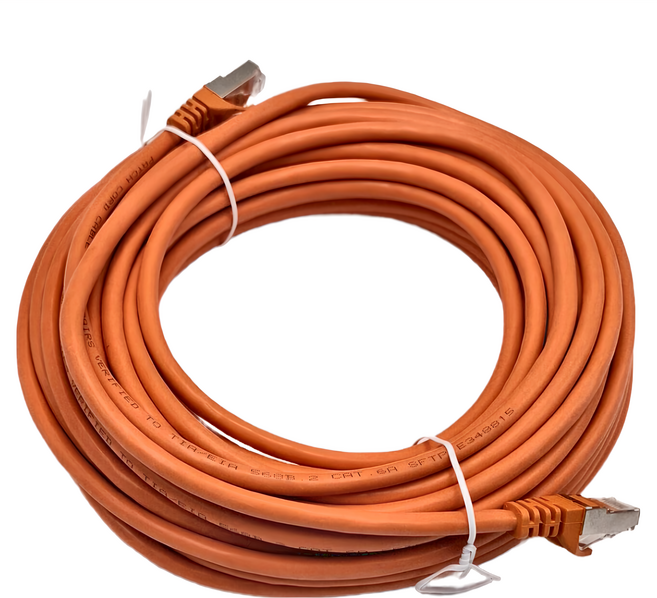 POLYWELL 寶利威爾 CAT6A 高速網路線 10Gbps RJ45 福祿克認證 PW15-W58-K150, 15m, 橘色, 1條
