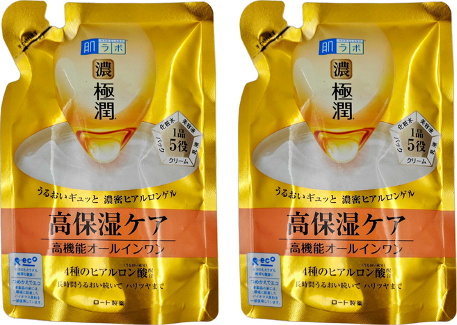 HADALABO 肌研 濃極潤 完美高保濕多效凝露 補充包, 80g, 2包