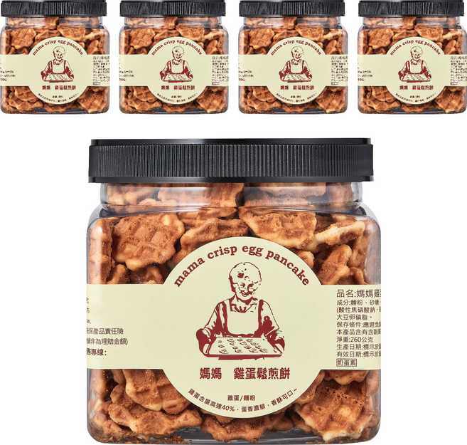 恩澤食品 媽媽雞蛋鬆煎餅, 260g, 5罐