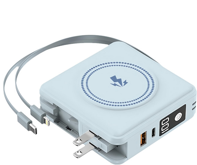 HONG JIN 宏晉 全能旅充行動電源 Type-C, HJ-V2 PRO, 寶寶藍