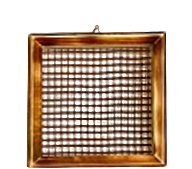 植物板 贈S鉤魚線 5mm網孔 25 x 25 x 2cm 木頭深色, 1個