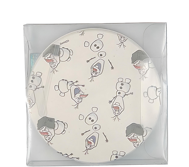 收納王妃 冰雪奇緣珪藻土杯墊 2個, 雪寶款