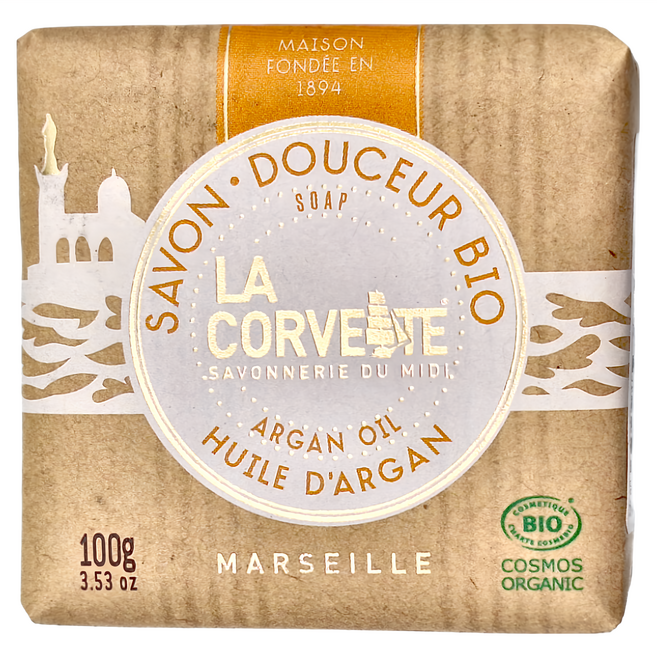 LA CORVETTE 法釩馬賽莊園 有機香甜皂 摩洛哥堅果油, 100g, 1個