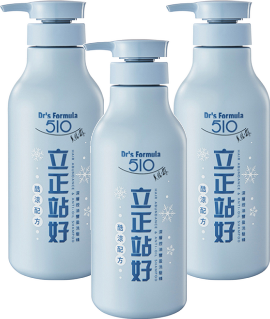 台塑生醫 Dr's Formula 立正站好洗髮精 酷涼, 600g, 3瓶