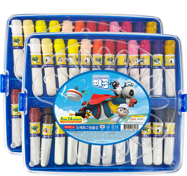 DONG-A 收納盒水彩顏料 2入, 20.83克, 144ml, 24色