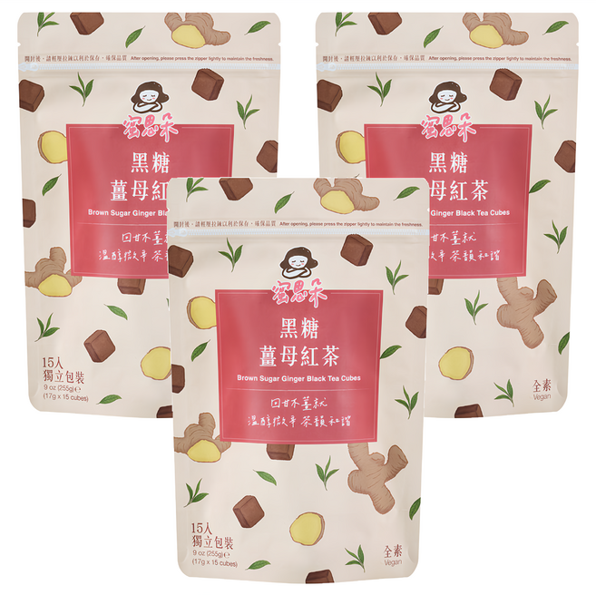 Medolly 蜜思朵 黑糖薑母紅茶 獨立包裝, 15顆, 17g, 3袋