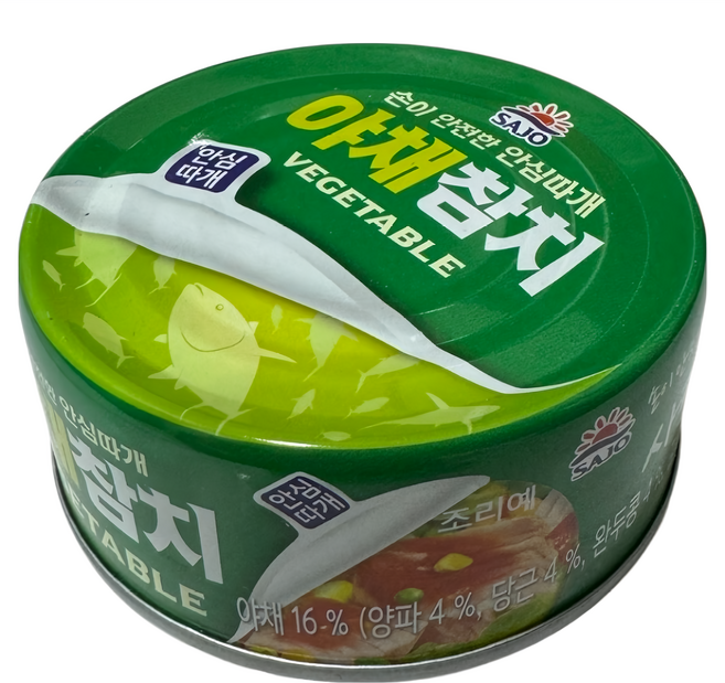 SAJO 鰹魚罐 蔬菜風味 綠色, 1罐, 100g