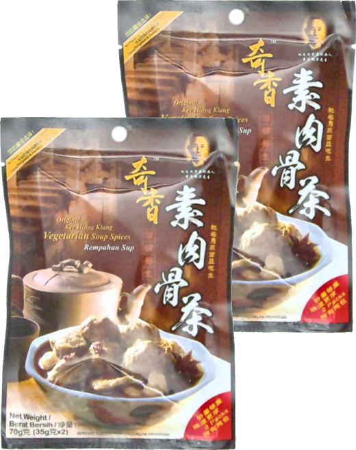 奇香 素肉骨茶 2包, 70g, 2袋