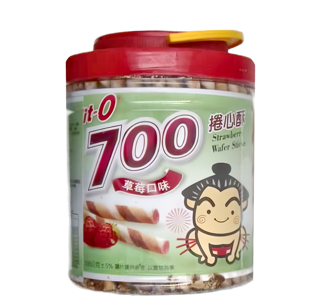 Hit-O 捲心酥草苺, 700g, 1桶