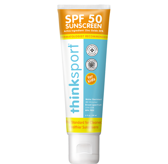 thinkbaby thinksport 新寶貝 純物理防曬霜 兒童款 SPF50 廣譜 UVA 和 UVB 防護, 89ml, 1條