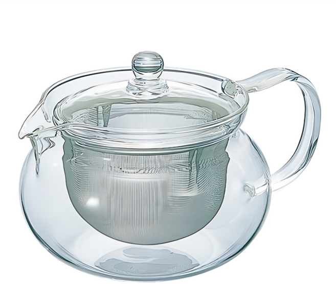 HARIO 好璃奧 茶茶急須丸形茶壺, 700ml, 透明, 1個