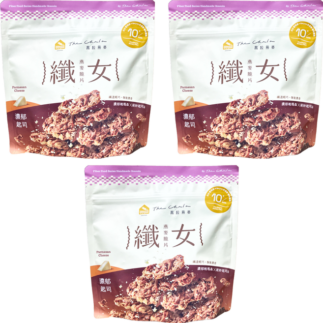 The Chala 蕎拉燕麥 纖女燕麥脆片 150g 低溫烘烤 手工壓制 無添加防腐劑 高纖天然, 3包