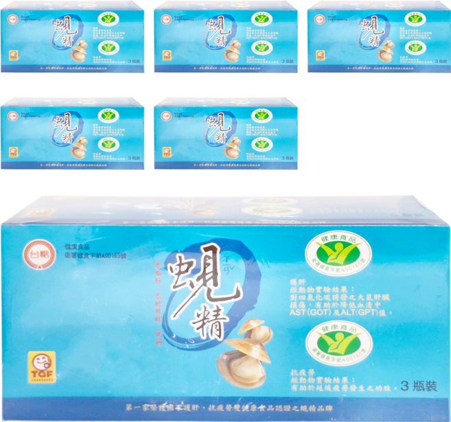 台糖 蜆精 3瓶, 186ml, 6盒