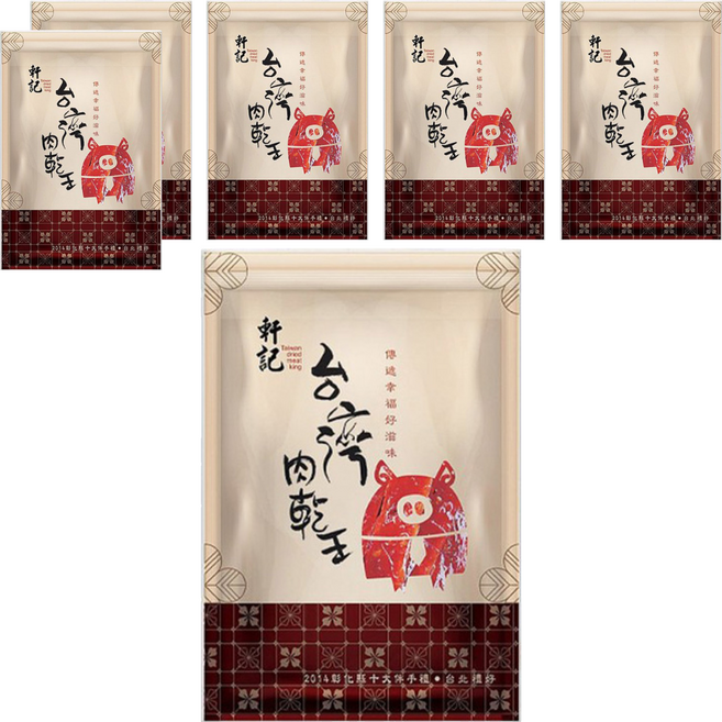 Taiwan dried meat king 軒記 台灣肉乾王 檸檬豬肉乾, 160g, 6包