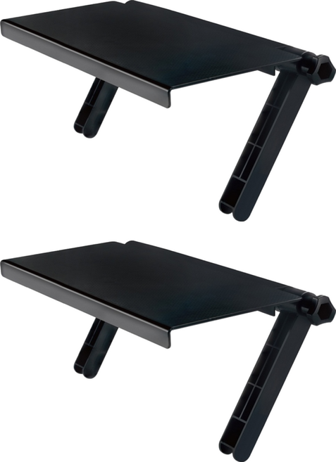 E-books N55 多功能萬用螢幕置物架 承重2~3kg 34 x 16 x 2.5cm 280g, 黑色, 2個