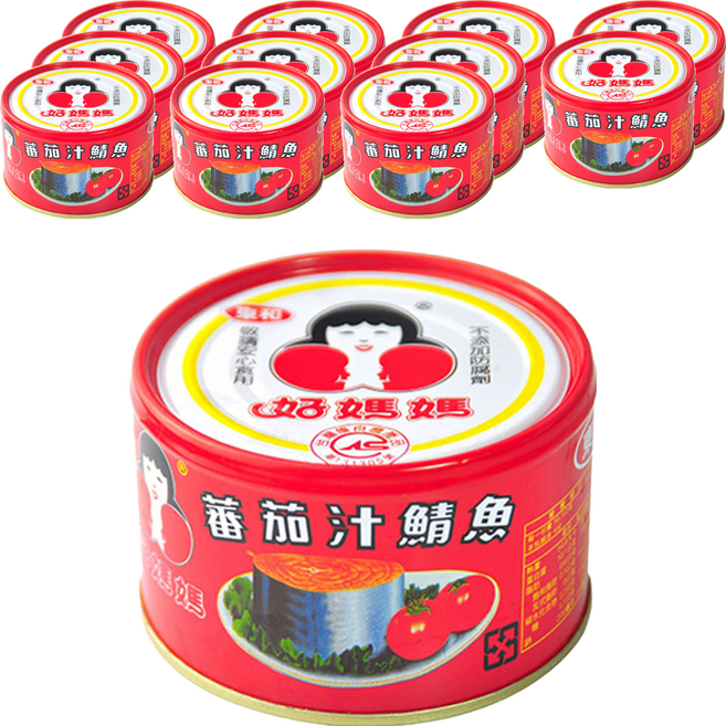 東和食品 How Mama 蕃茄汁鯖魚罐頭 平二號 紅罐, 230g, 12罐