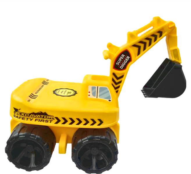 CHING-CHING 親親 二合一 工程挖土機學步車 台灣製造, 黃色, 1入