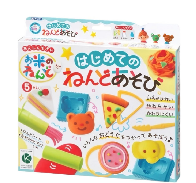 GINCHO 銀鳥 無毒米黏土 第一次玩 5色, 1盒