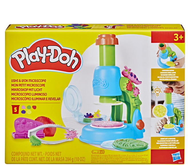Hasbro 孩之寶 Play-Doh 培樂多 小小科學家顯微鏡遊戲組, 284g, 1盒, 多色