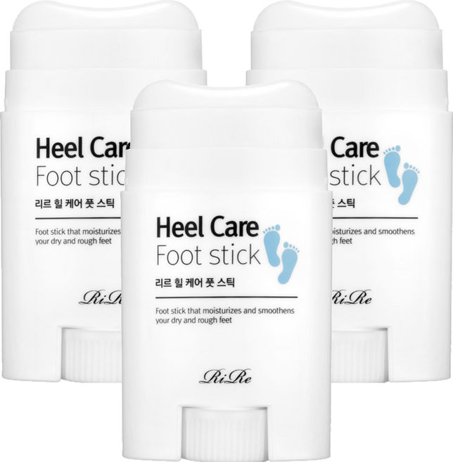 RiRe Heel Care Foot Stick 龜裂足跟修復膏 保濕柔嫩足部, 1個, 3個, 22g