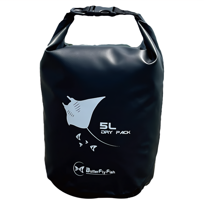 ButterFly Fish 蝴蝶魚 Manta 防水背包 附肩背帶 5L, 黑色
