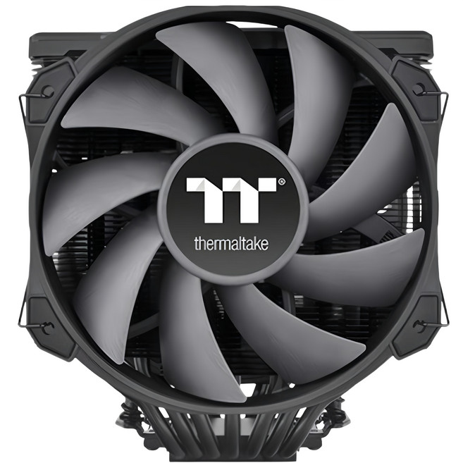 thermaltake 曜越 鋼影 台灣製 TOUGHAIR 710 CPU 雙塔散熱器, TDP 250W, 黑色, 1個