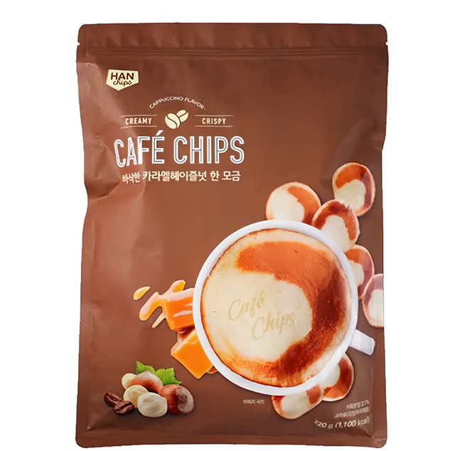 HANCHIPS TIGAKTAEGAK 焦糖榛果咖啡餅乾, 1包, 220g