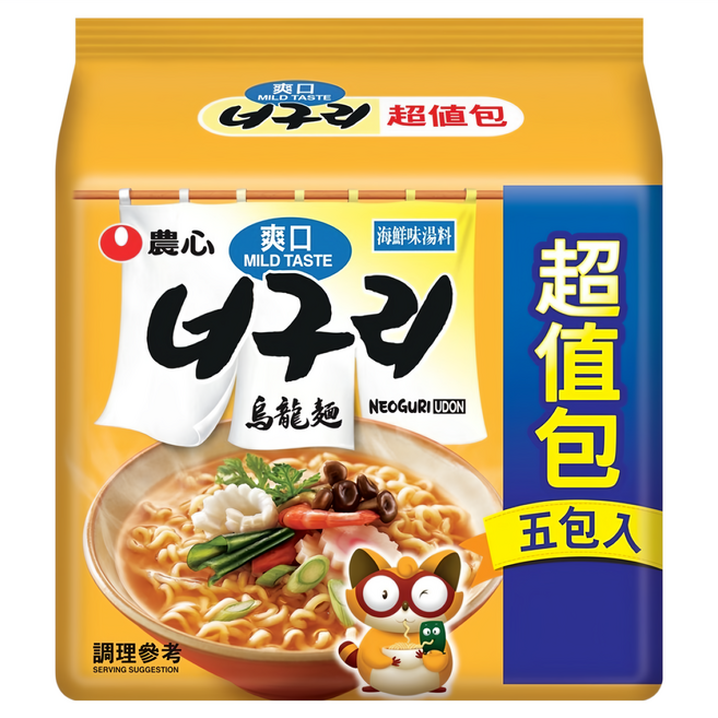 NONGSHIM 農心 爽口海鮮味烏龍麵, 600g, 1袋