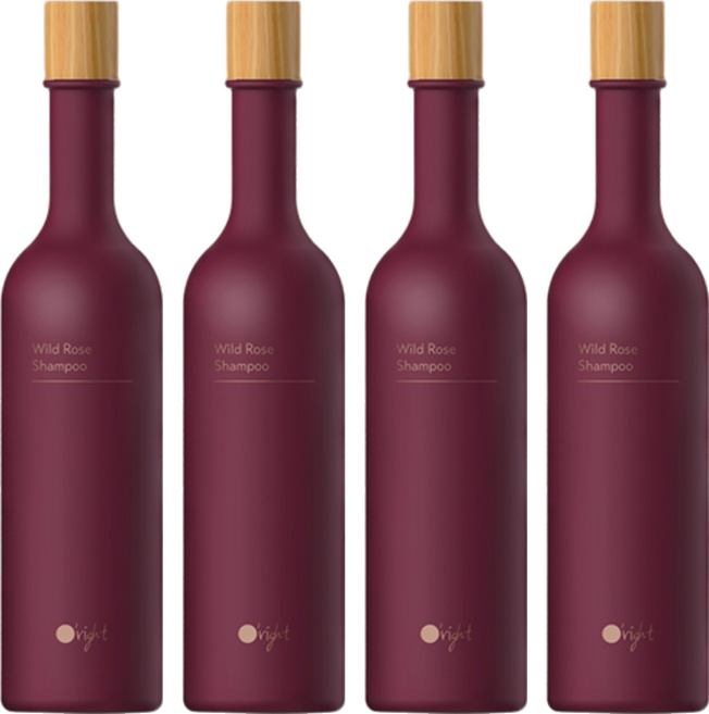 O'right 歐萊德 曠野玫瑰洗髮精 含玫瑰菁萃 輕盈保濕配方, 400ml, 4瓶