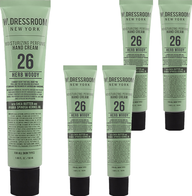 W.DRESSROOM 多麗絲 潤澤香水護手霜 No.26 質樸木香, 50ml, 5條