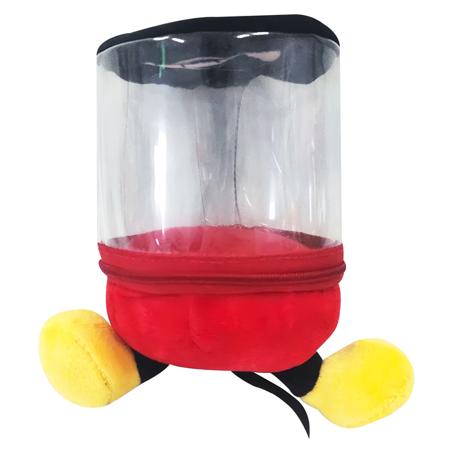 MICKEY MOUSE 米奇 造型置物收納桶, 紅色 + 透明色 + 黑色, 1個