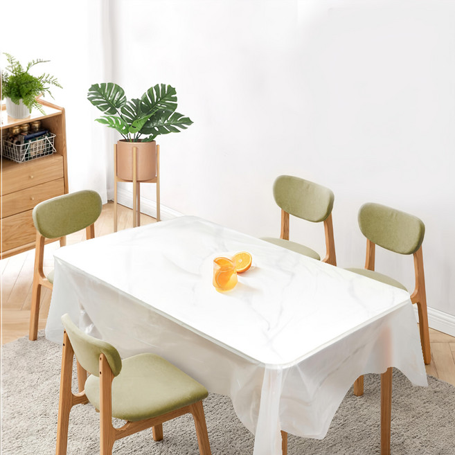 多功能加厚防水防油一次性餐桌布 160x160公分, 10個, 1組