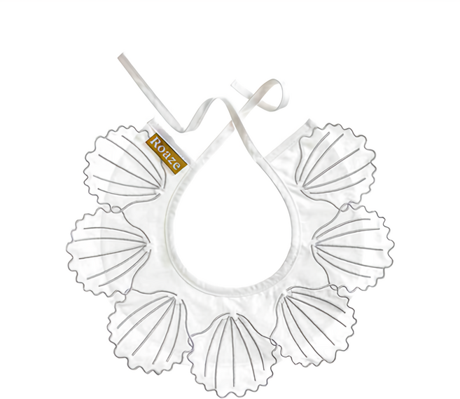 Roaze 柔仕 圍兜 3~24個月, 貝殼花翎, 1件, 1件