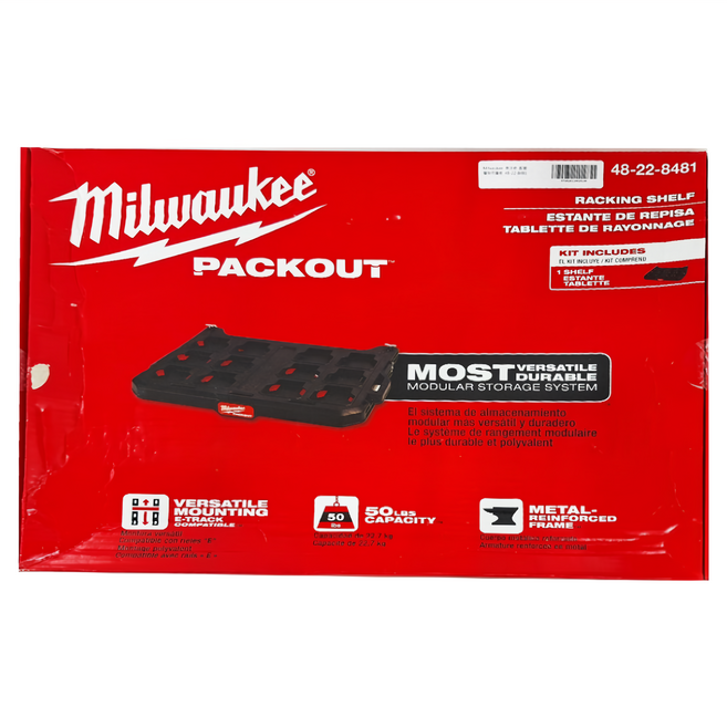 Milwaukee 美沃奇 台灣公司貨 配套層架用層板 48-22-8481, 紅黑色, 1個