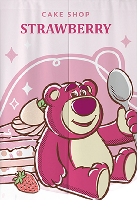 TOY STORY 玩具總動員 玩總烘焙門簾, 蛋糕熊抱哥 粉紅色