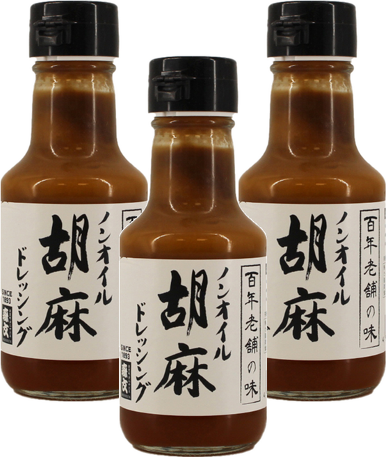 MORIBUN 森文釀造 無油芝麻沙拉醬, 150ml, 3瓶