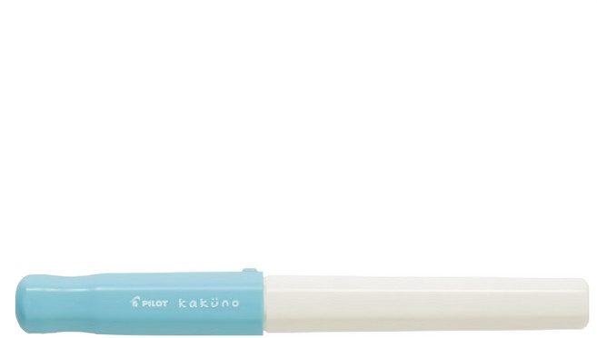 PILOT 百樂 kakuno fka1srmsl 微笑鋼筆-白桿m尖-螢光藍, M, 螢光藍