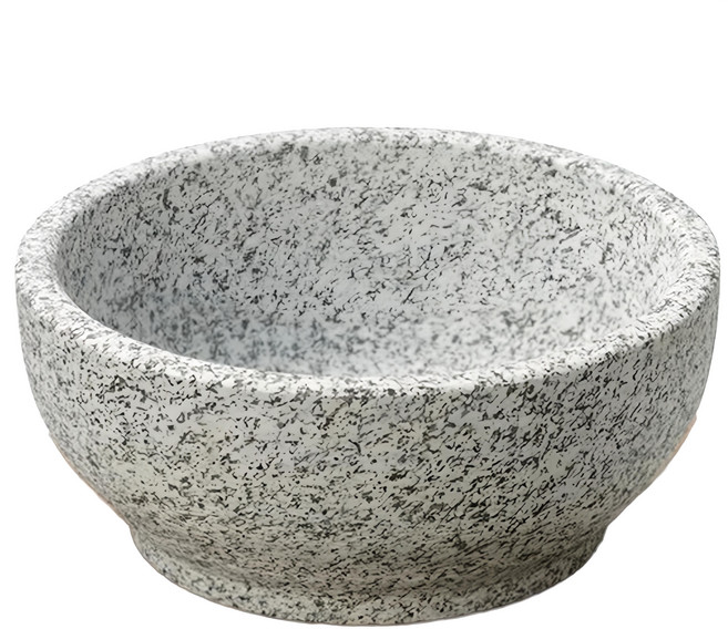 FREIZ 和平 Ajikaku Sansho 耐熱陶瓷石鍋 RB-2878 耐熱陶瓷材質 保溫效果佳 適用多種爐具, 14cm, Natural Stone Pattern, 1個